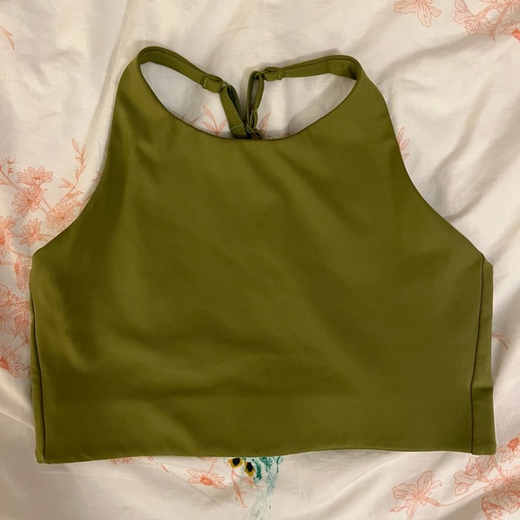 Girlfriend Collective Topanga Bra in Ivy - Picture 2 of 5